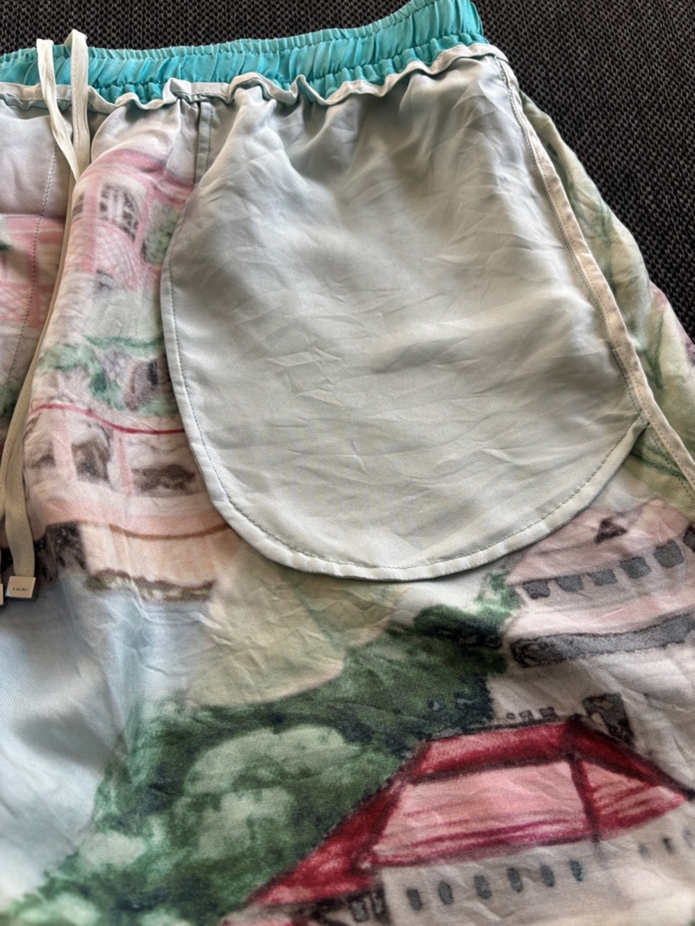 Tropical Print Swim Shorts with Drawstring - Picture 11 of 12